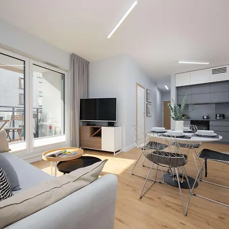 Apartment Modern With Air Conditioning And Parking Near The Pge Stadium In By Renters Warsaw